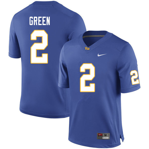 Men #2 David Green Pitt Panthers College Football Jerseys Sale-Royal